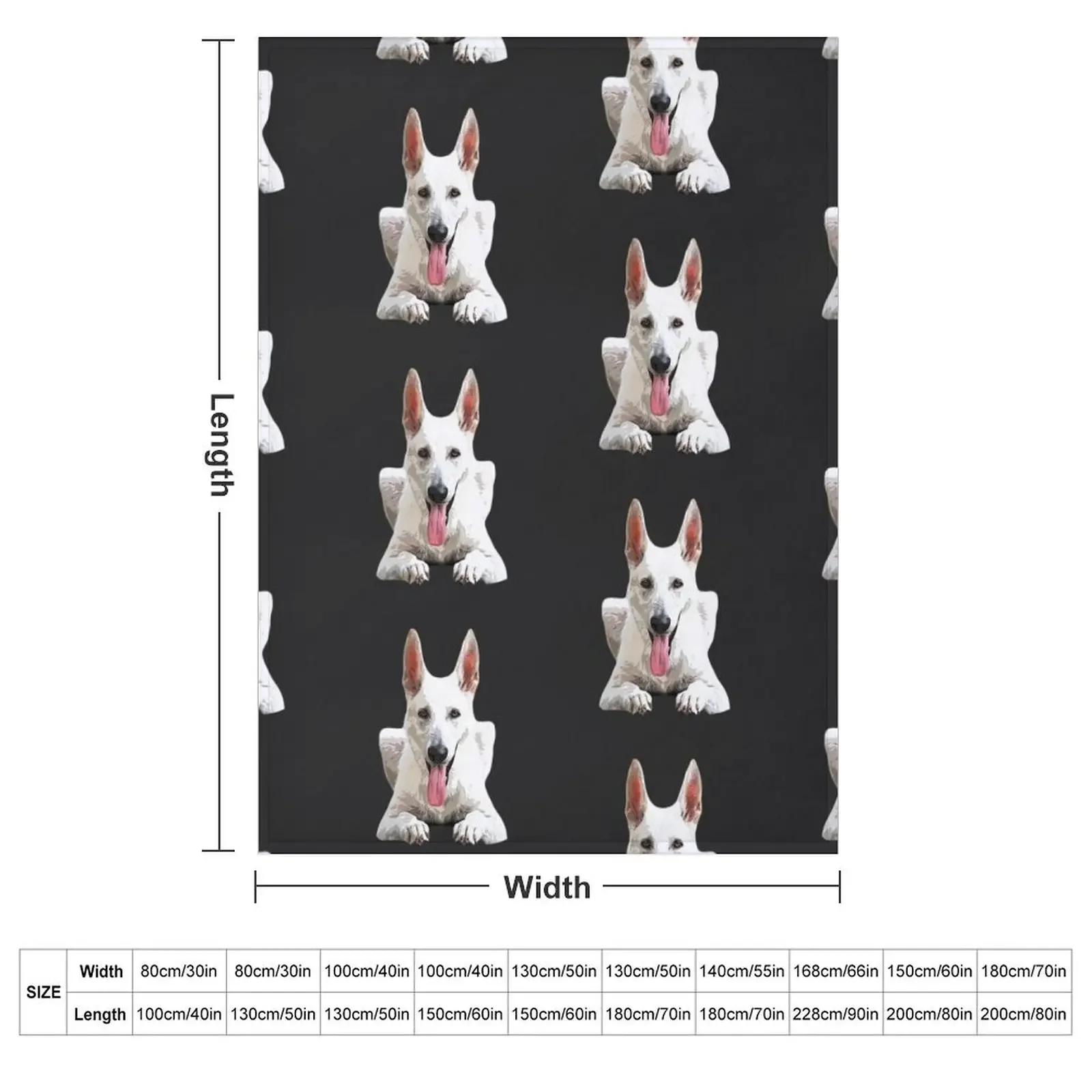 White Swiss Shepherd White German Shepherd Throw Blanket Kid'S heavy to sleep for babies Bed covers for winter Blankets