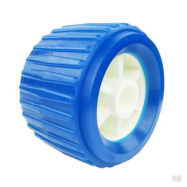 6 Piece Boat Trailer Roller Marine Boat Ribbed Roller Plastic