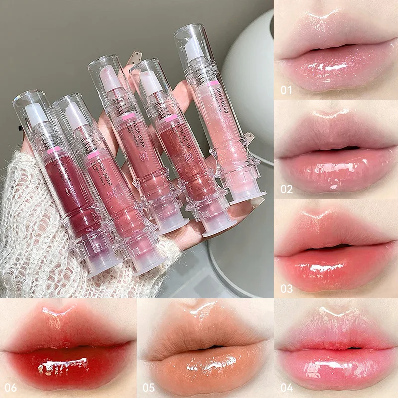 Gege Bear Ice Beet Lip Gloss Essence Honey, błyszczyk w sztyfcie, balsam wygładzający, bogata atmosfera, eksplozja, brokat, transparentny, wodny i lodowy, idealne usta, koreańskie produkty podstawowe dla kobiet.