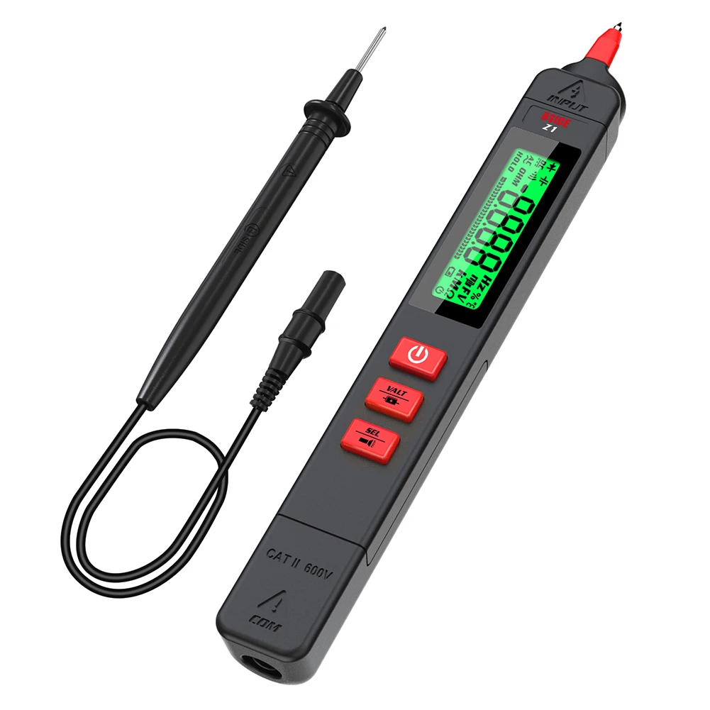 Digital Multimeter Non-Contact Voltage Detector LCD Display Voltage Ohm Hz Tester Audible Visual Alarm Live Wire Continuity Test