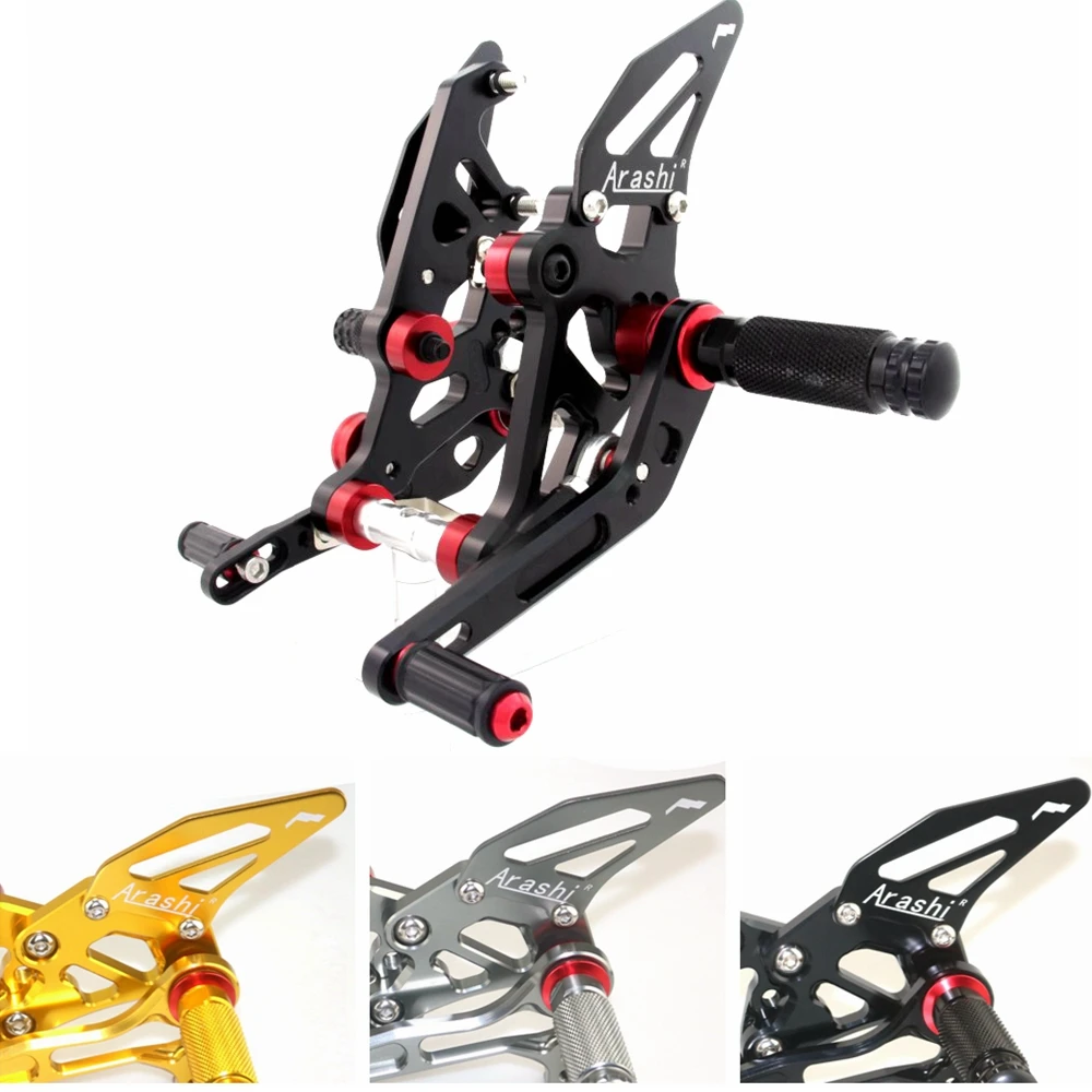 

CNC Aluminum Alloy Motorcycle footrest footpeg pedal foot peg Rearset Rearsets For YAMAHA MT03 MT25 2015 2016 2017 Front Pedal