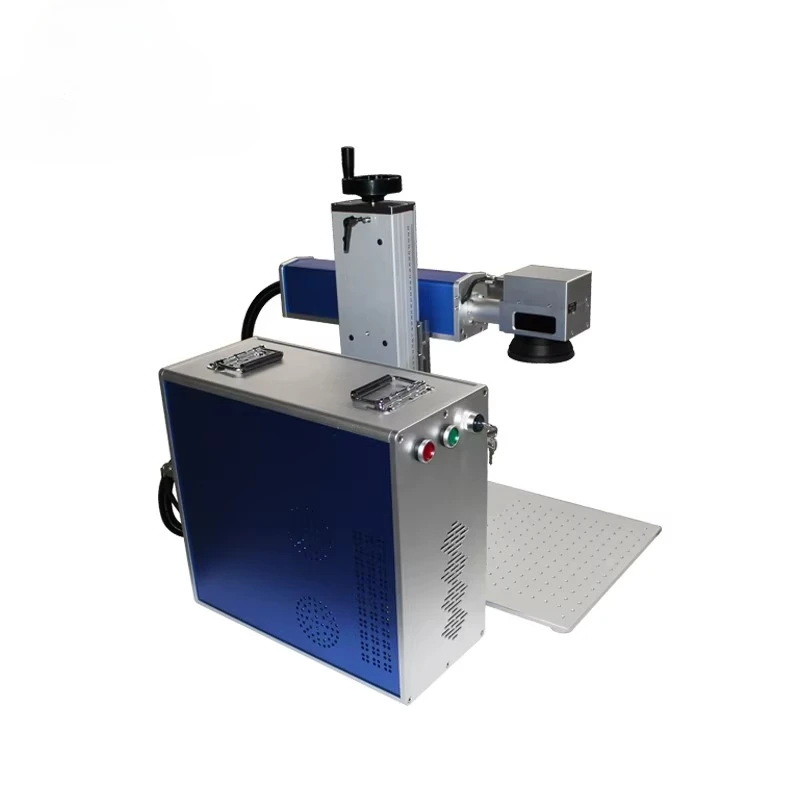 Compact Fiber Laser Marking Machine With Conveyor Table For Stainless Steel QR Code Marking Accurate Focus Wholesale Supplier