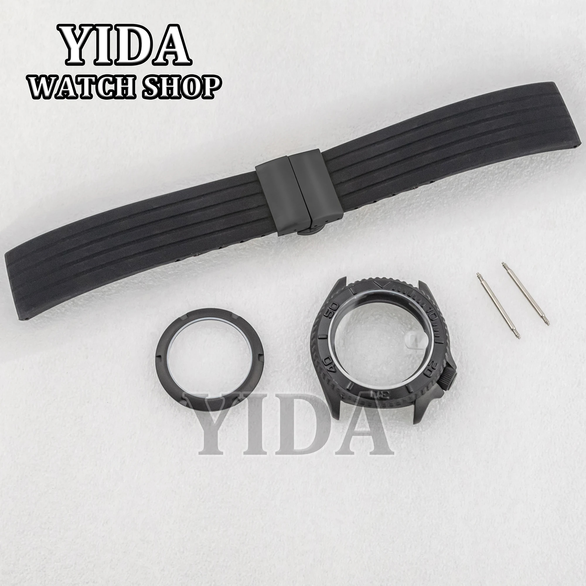 

42MM Stainless Steel Modified Watch Case For SKX007 Sapphire Glass 22MM Rubber Strap Suitable NH35/NH36 Movement 28.5mm Dial