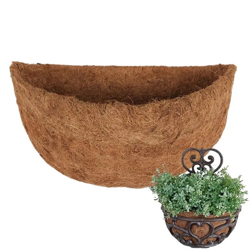 

Replaceable Thick Coconut Liners Strong Water Absorption Coconut Fiber Liner for Hanging Planter Basket Garden Planting Supplies