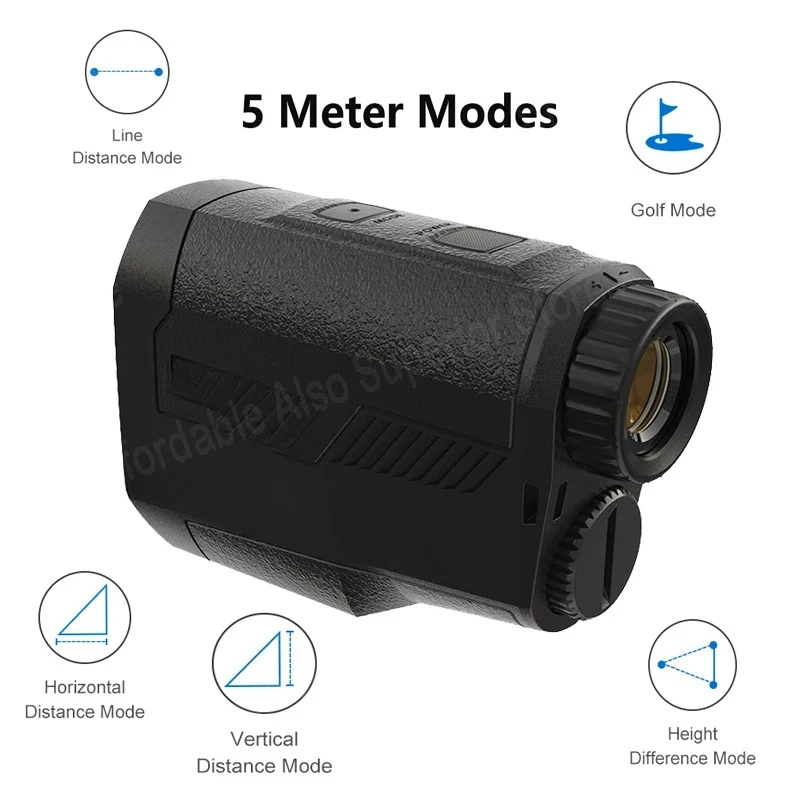 Golf Rangefinder 650m Telescope with Flag-Lock Slope Pin Distance Meter for Hunting