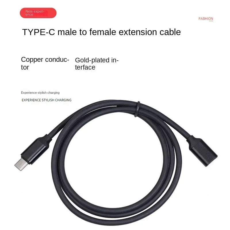 Type-c Male to Female Extension Cable 1M 3A 60W Usb C Type-c Male to Female Extension Cable Extensor Wire Connector