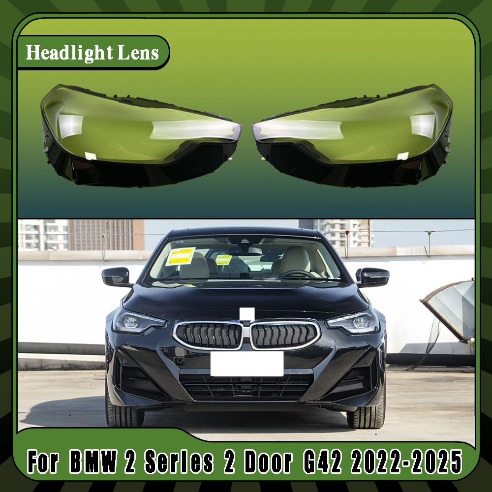 Front Headlamp Lens Cover Headlight Shell Transparent Shade Plexiglass Lampshade Housing For BMW 2 Series 2 Door G42 2022-2025