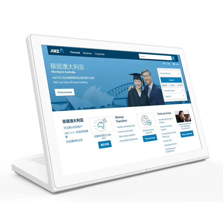 

OEM L Shape 15.6 Inch Touch Screen Customer Feedback Evaluator Restaurant Ordering Rj45 Optional POE NFC Desktop Android Tablet