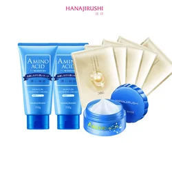 HANAJIRUSHI Skin Care Amino Acid Facial Cleanser Limpiador Facial Face mask