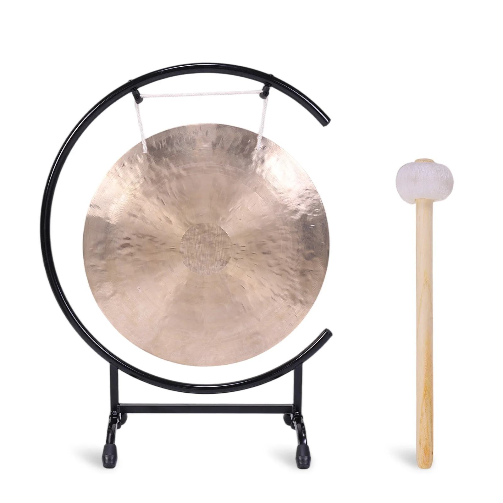 1 مجموعة الصينية مع حامل ومطرقة سطح المكتب الصغير غونغ الصينية الجدول غونغ لديكور المنزل هووسورمينغ نعمة