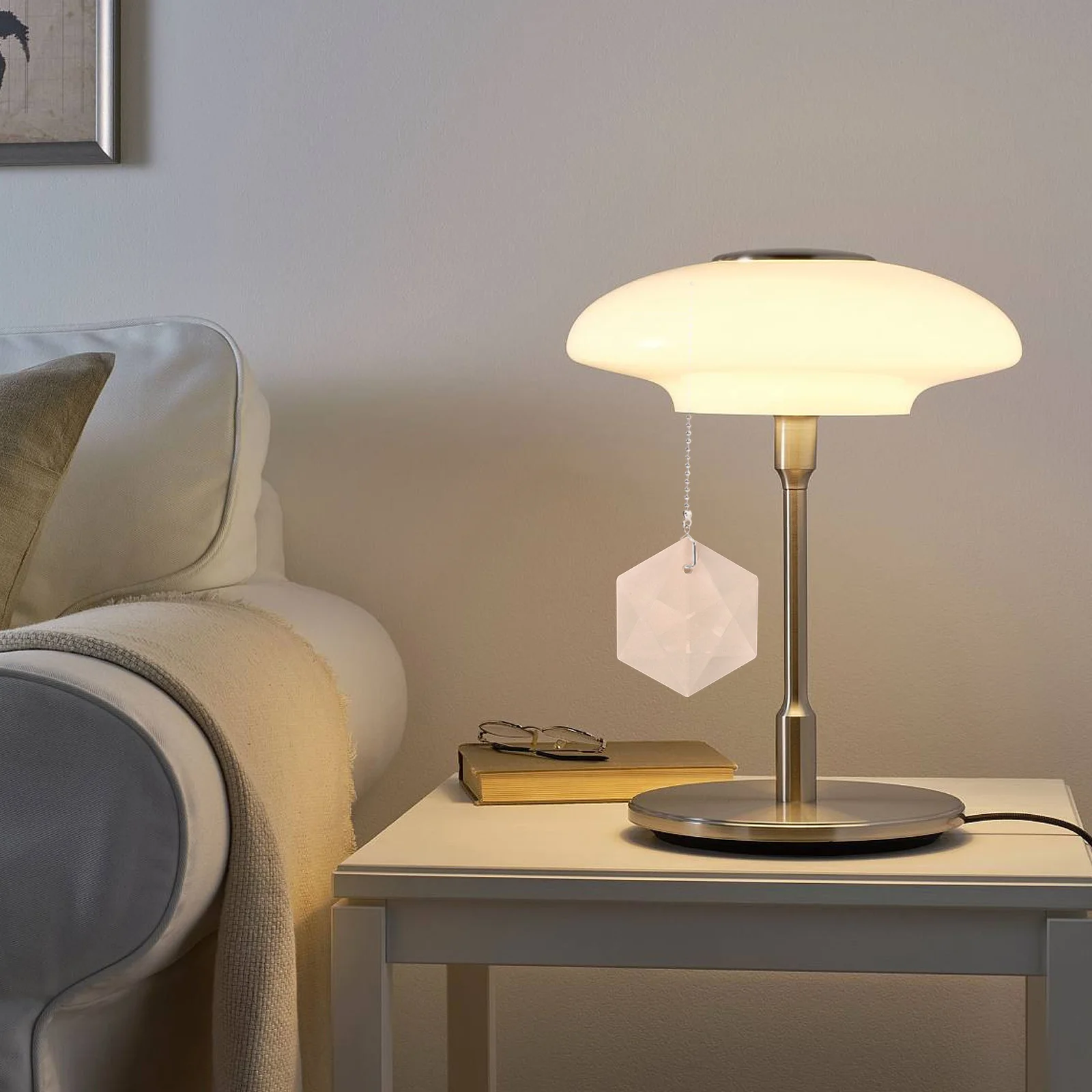 

Clear Crystal Chandelier Pendant 6 Pieces Hexagon Star Hanging Light Ornament for Valentine Anniversary Lamp Decor