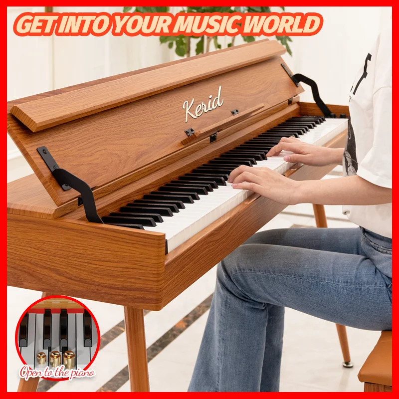 Profesionales Custom 88 Key Weighted Musical Instruments Electric Piano Keyboard Portable Peach Wood Desk Digital Digital Piano