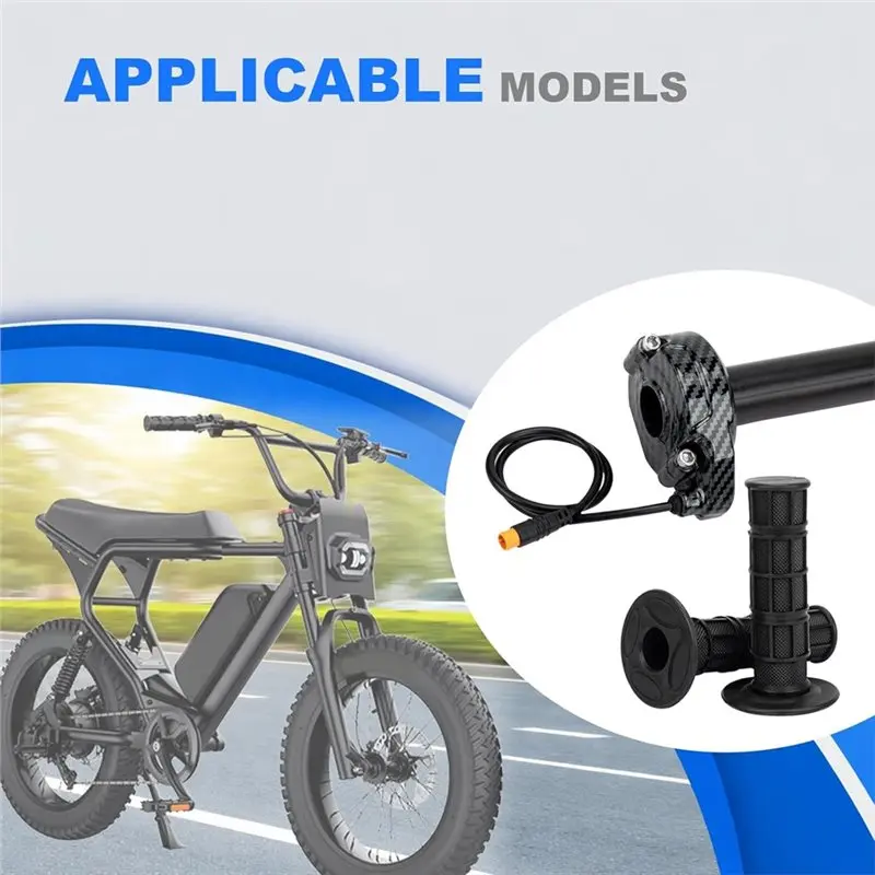 Ebike Full Twist Throttle 3 Pin Surron Style Grip Kit 12V-72V For Macfox For Happyrun Freego Heybike