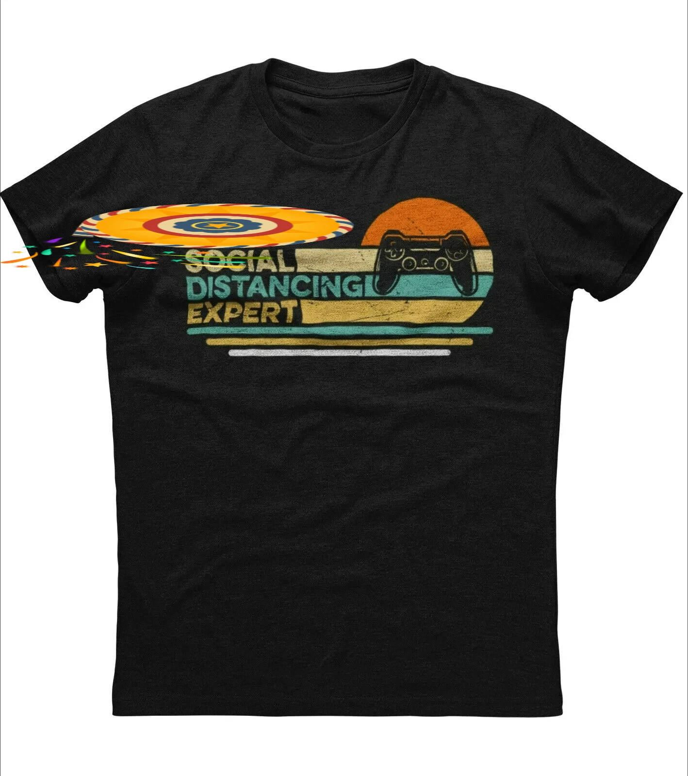 Social Distancing Expert Video Gamer Gift T-Shirt 100% Cotton O-Neck Summer Short Sleeve Casual Mens T-shirt Size S-3XL