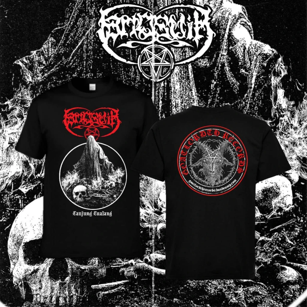 

Langsuir - Cape Tualang Rock Band T-shirt American Street Short Sleeve Men's and Women's Fashion Retro Cotton Hip Hop Rock Top