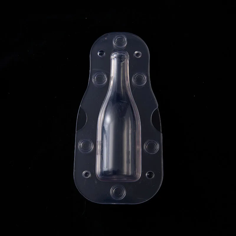 3D Wine BottleTransparent Chocolate Mold Kitchen Baking Cake Decoration Mould Tools DIY Release Cleaning Cake Candy Making Mold