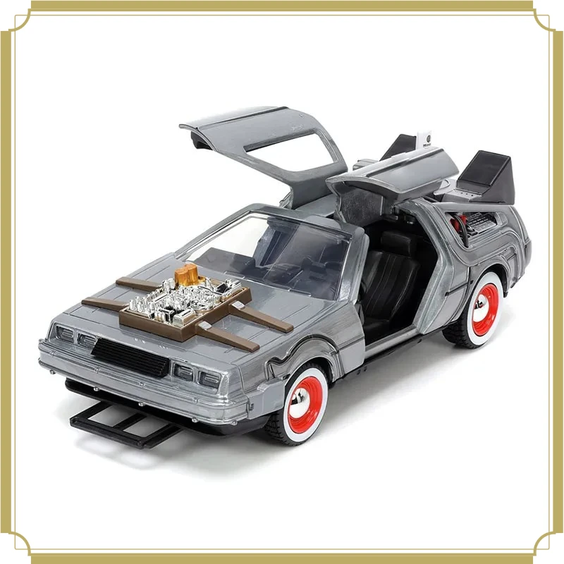 

JADA 1:32 Scale Back To The Future Time Machine DMC Alloy Car Model Ornament Souvenir Display Collection Hobby Gift