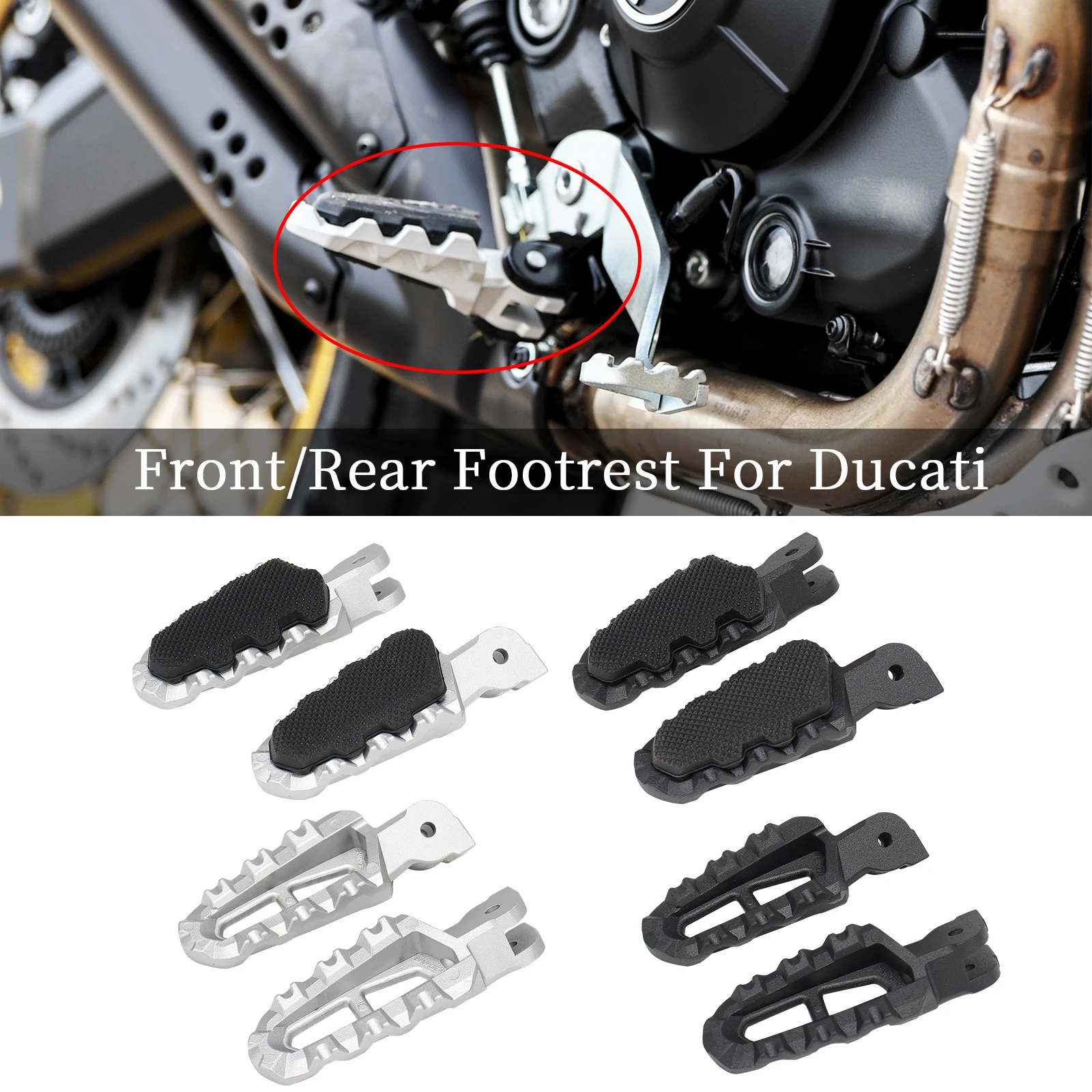 

Footrest For Ducati Multistrada 950/1200/1260s Hypermotard 939 Scrambler 1100/Desert Sled/DS Fasthouse Footpeg