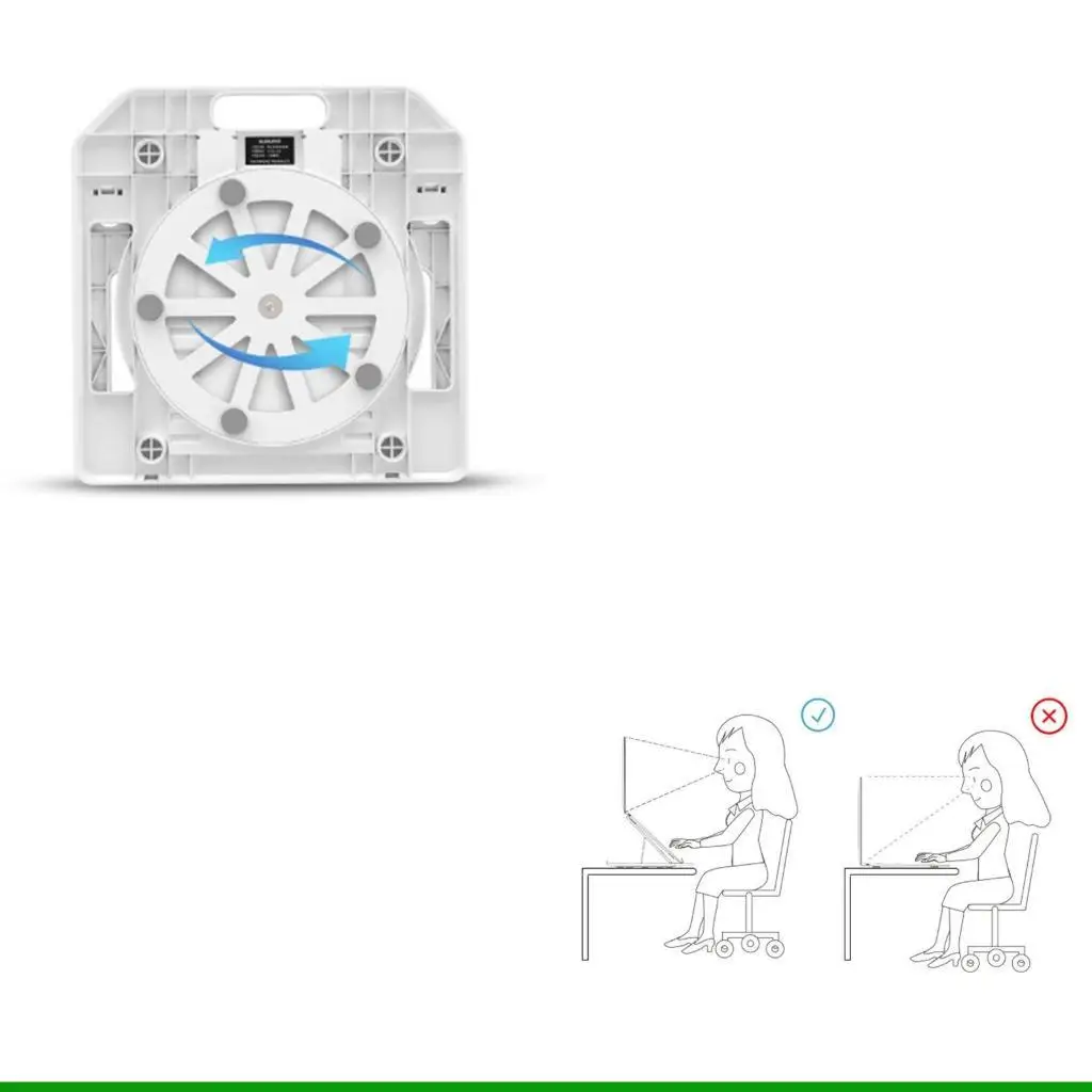 

U55C Adjustable Laptop Stand 360 Degree Rotary Bottom Notebook Cooling Pad Bracket Foldable Mount Phone Holder Home Office