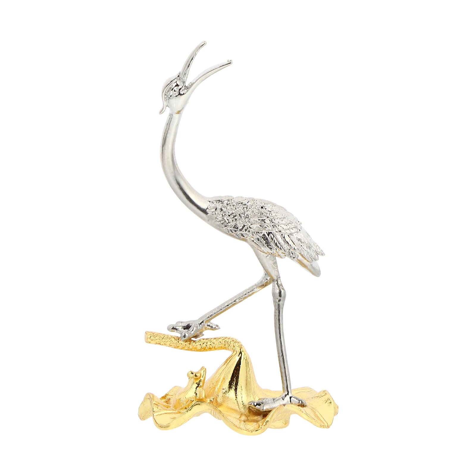 

Metal Crane Decorative Figurine Classical Crane Adorn Small Nursery Mini Bird Home Decor Bright Colors Various Styles