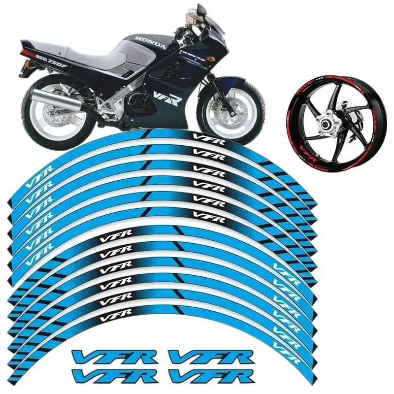 For Honda VFR VFR750 VFR800 VFR1200 VFR1200F Motorcycle Motor Parts Contour Wheel Decoration Decal Sticker - C