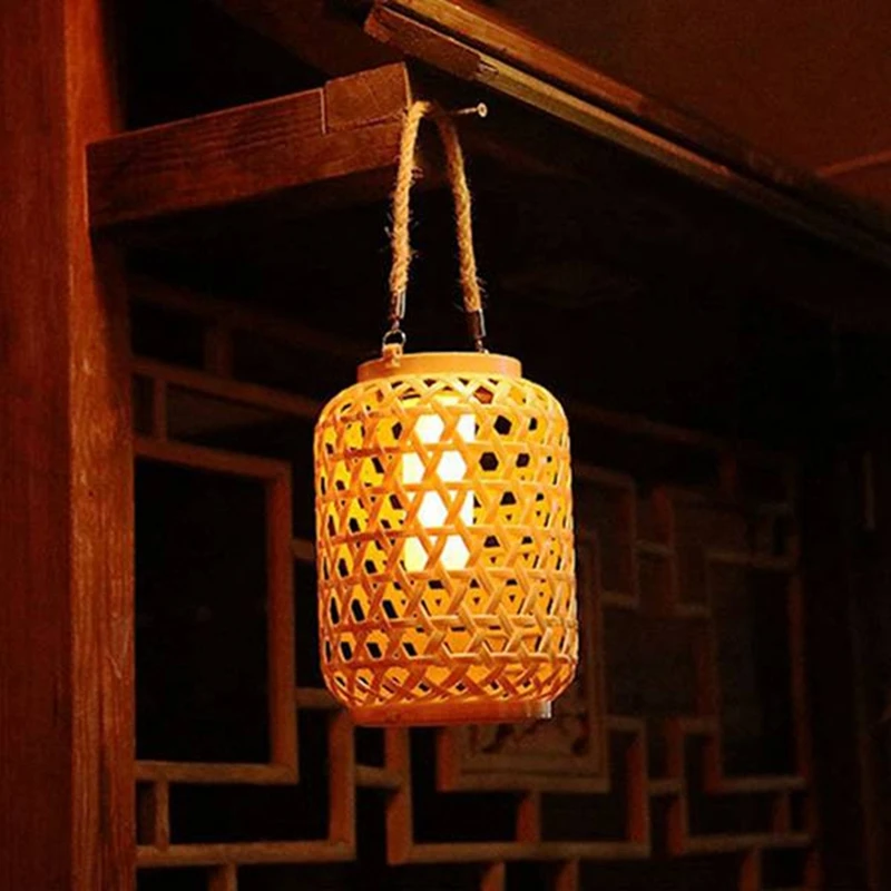 2Pcs Outdoor Solar Lantern With Handle Hanging Light, Waterproof Solar Lantern, LED Decorative-Y41A