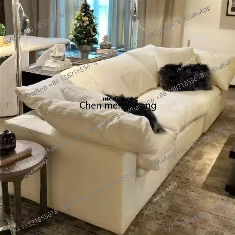 Modernes Komprimiertes Sofa für Wohnzimmer, Minimalistische Sessel für Schlafzimmer, Gerades Komprimiertes Sofa, Bequemes Stoffsofa, Divano-Möbel