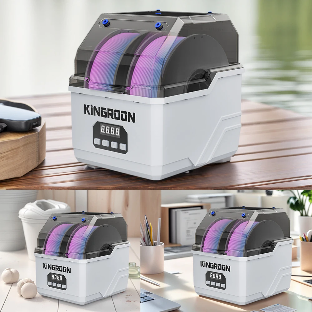 KINGROON 3D Filament Dry Box 2 Rolls Fila-Dryer All-arround