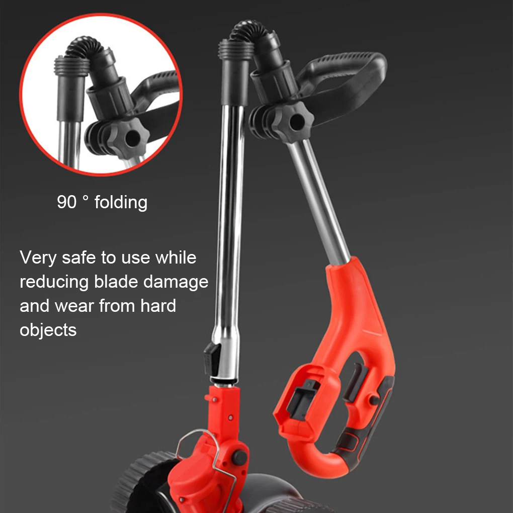 Powerful Brush Cutter Cordless Weed Eater Battery Operated With Dual Switch Safety Lock Weeding Portable +2 battery