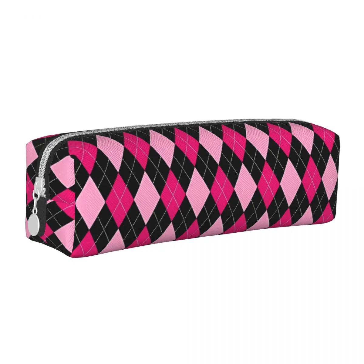 Monster High Pencil Case Pink Chessboard Portable Pen Box Child Square Aesthetic School Pencil Cases Graphic Stationery