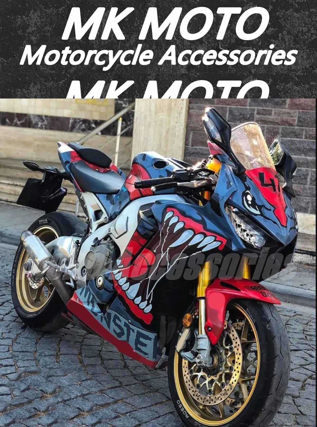 Moke moto Motorcycle Fairings Kit Fit For Cbr600rr 2003-2004 Bodywork Set High Quality ABS Injection New Red Blue Monster