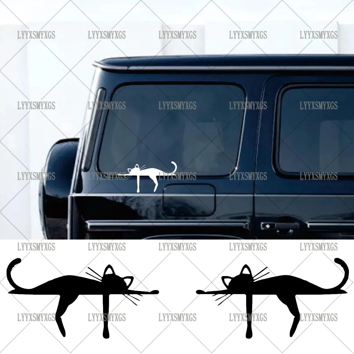 

Self-Adhesive Custom Cute Little Cat Car Stickers Waterproof Sunscreen Vinyl Decal PVC wholesale Car Accessories