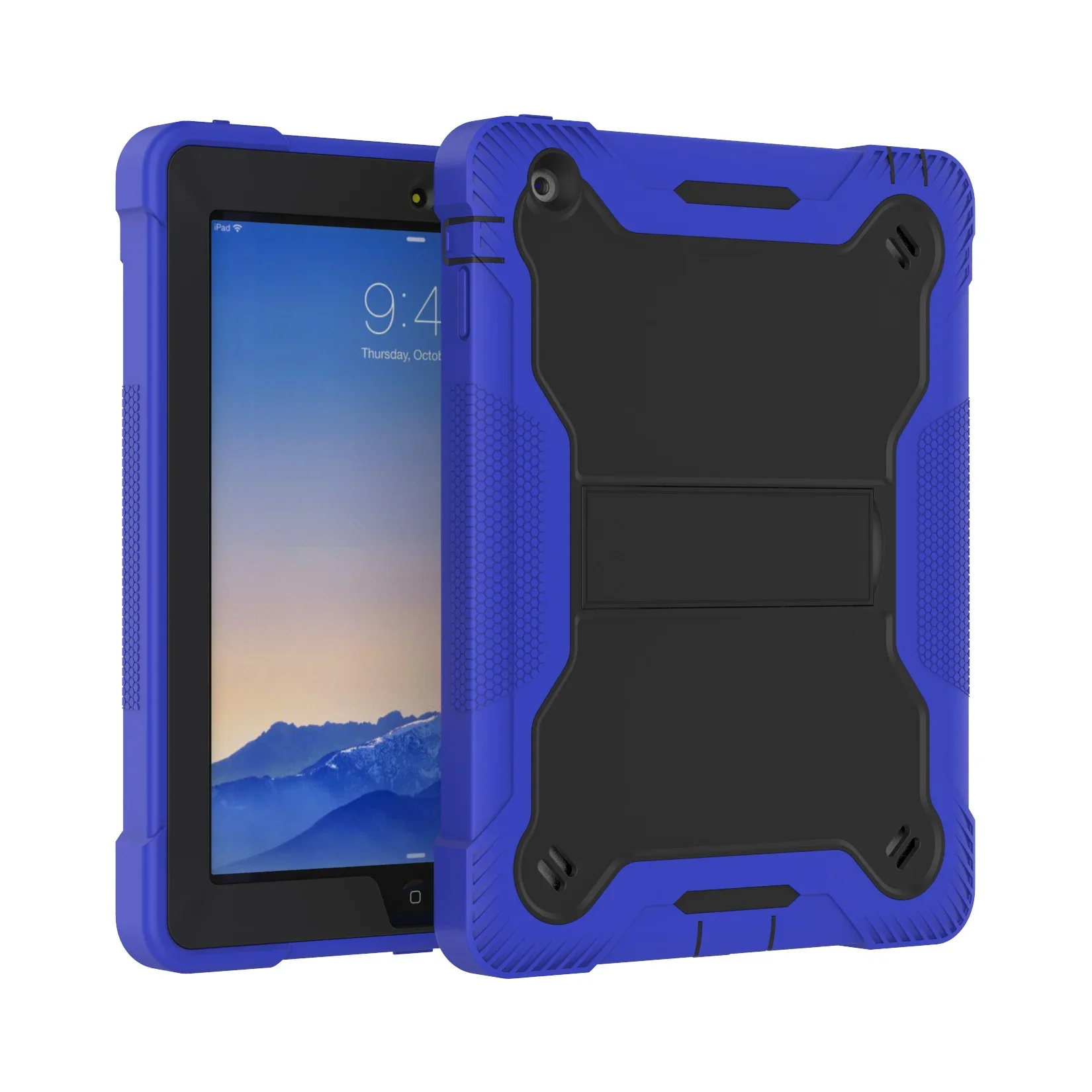 

Case For iPad 2 3 iPad 4 9.7 A1395 A1396 A1397 A1416 A1403 A1430 A1458 A1459 A1460 Heavy Duty Silicone PC Stand ShockProof Cover