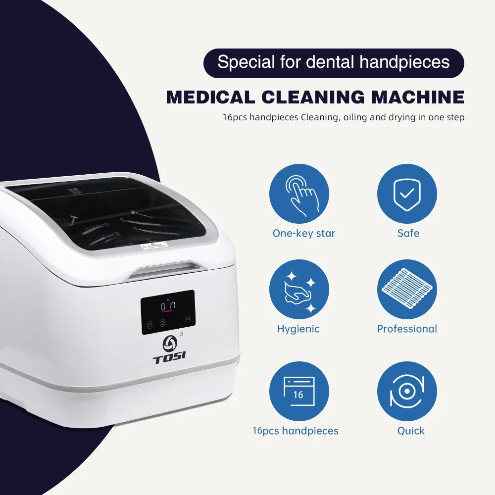 

Многофункциональный аппарат 3-в-1 для чистки, смазки и сушки стоматологических наконечников (16 шт.) для клиник и стоматологических инструментов