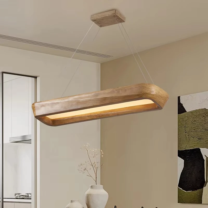 

Minimalist Wabi Sabi Dining Room Rectangle Pendant Lights Coffee House Bar Bedroom Lamp Nordic New Style Dining Table Chandelier