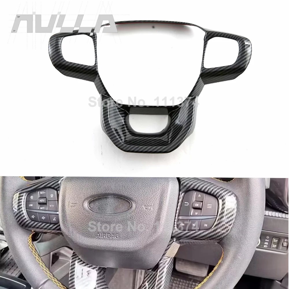 

Для Ford Ranger Wildtrak T9 2023 2024, рама рулевого колеса, карбоновые декоративные аксессуары для интерьера