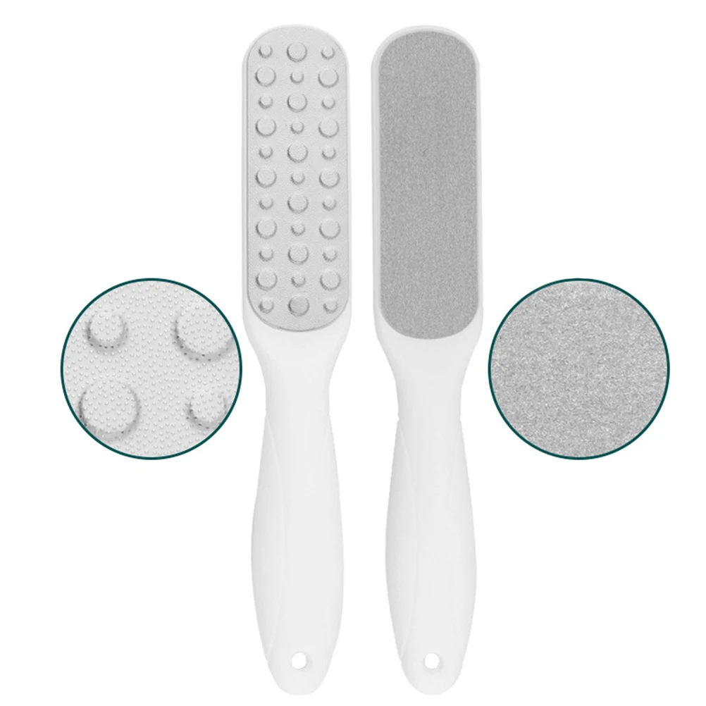 3 قطعة مزدوجة الوجهين الفولاذ المقاوم للصدأ ملفات القدم التقشير فرك الكالس مزيلات أدوات باديكير إزالة الجلد الميت دائم المحمولة #4