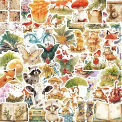 10/30/50PCS 동화 동물 컬러 PVC 스티커 미적 장식 스크랩북 편지지 핸드 회계 용품