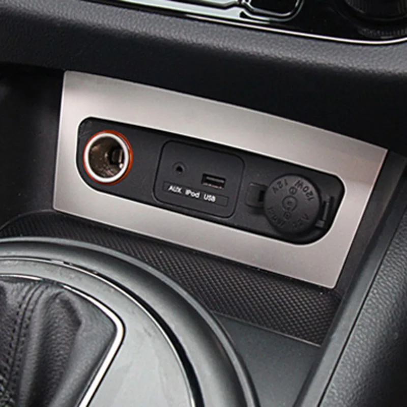 Car cigarette lighter panel stainless steel decoration sequins for KIA SPORTAGE R SL 2011 2012 2013 2014 ACCESSORIES