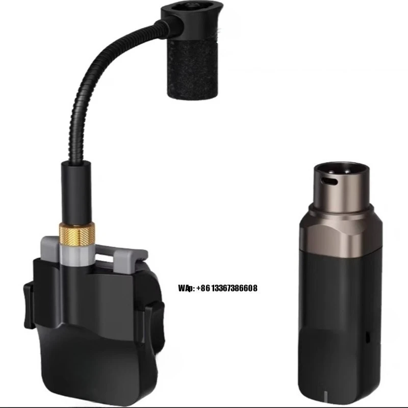 Portable Wireless Bass Microphone Transmitter and Receiver System for Saxophone