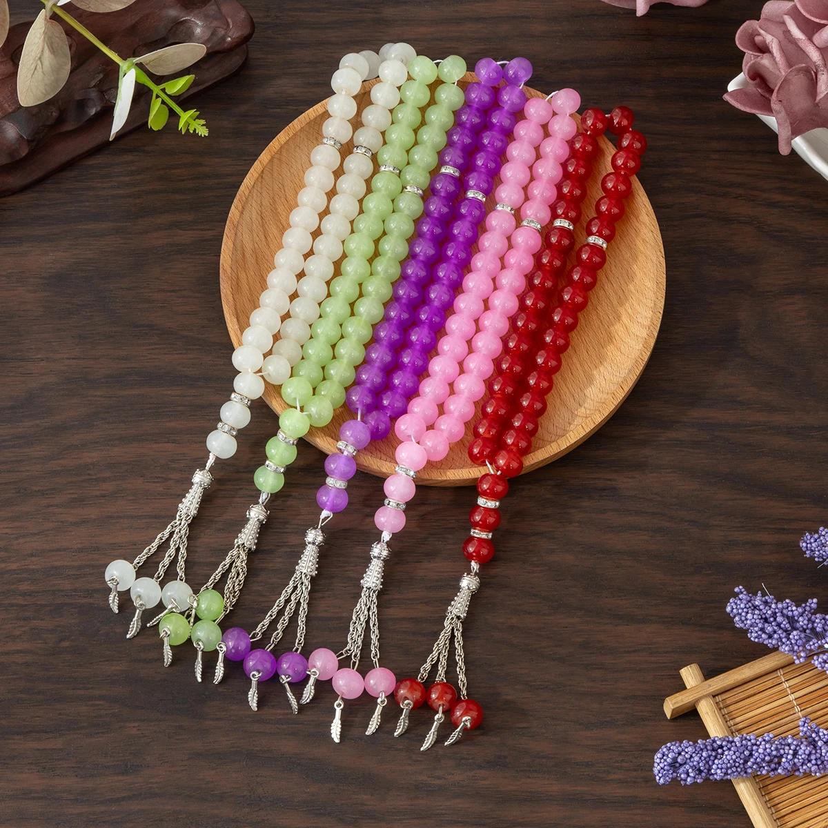 

Middle East Ethnic Style Bracelet Made Of Hand-Picked Beads As A Gift For Prayer 33 Prayer Beads In Glass Beads