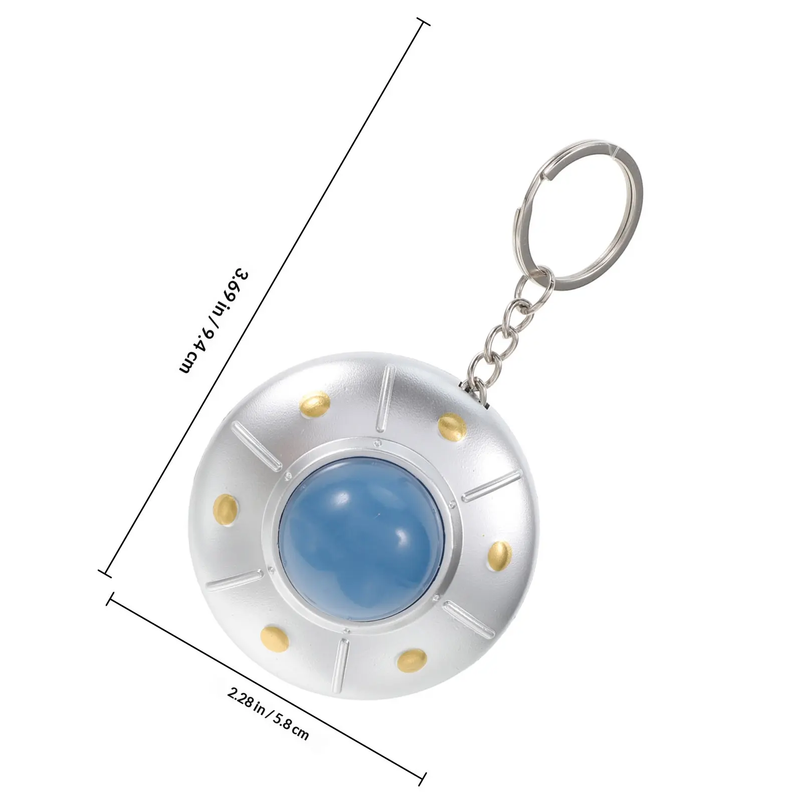 Flying Saucer Keychain for Children LED Light Up Sound Keyring Pendant with Bright Light Night Finder Keychain for Kids
