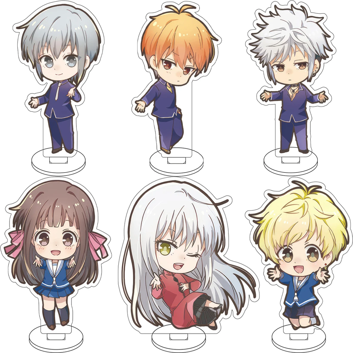 Anime de 10 cm ‌ Figuras de Acrílico de Fruits Basket: Honda Tohru, Souma Kyo, Souma Yuki, Ayame Soma, Shigure, Regalos y Adornos Lindos