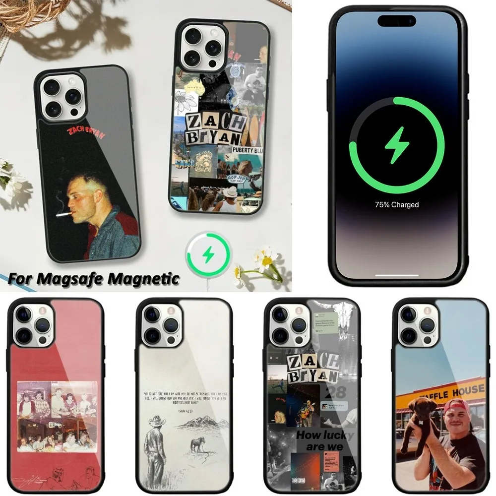 Z-Zach B-Bryan Countryside Singer Phone Case For iPhone 16,15,14,13,12,11,Plus,Pro,Max,Mini Magsafe Magnetic Wireless Charging