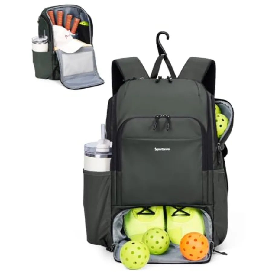 Pink Yoga Mat Bag Full Zip Water Bottle and Wet Pockets . For Women and Men + Army Green Pickleball Backpack (Waterproof Shoe C