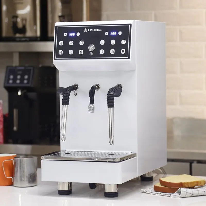 Automatic 10L Dual Steam Hot Water Milk Foaming Machine Commercial Foam Maker For Bubble Tea Coffee Store
