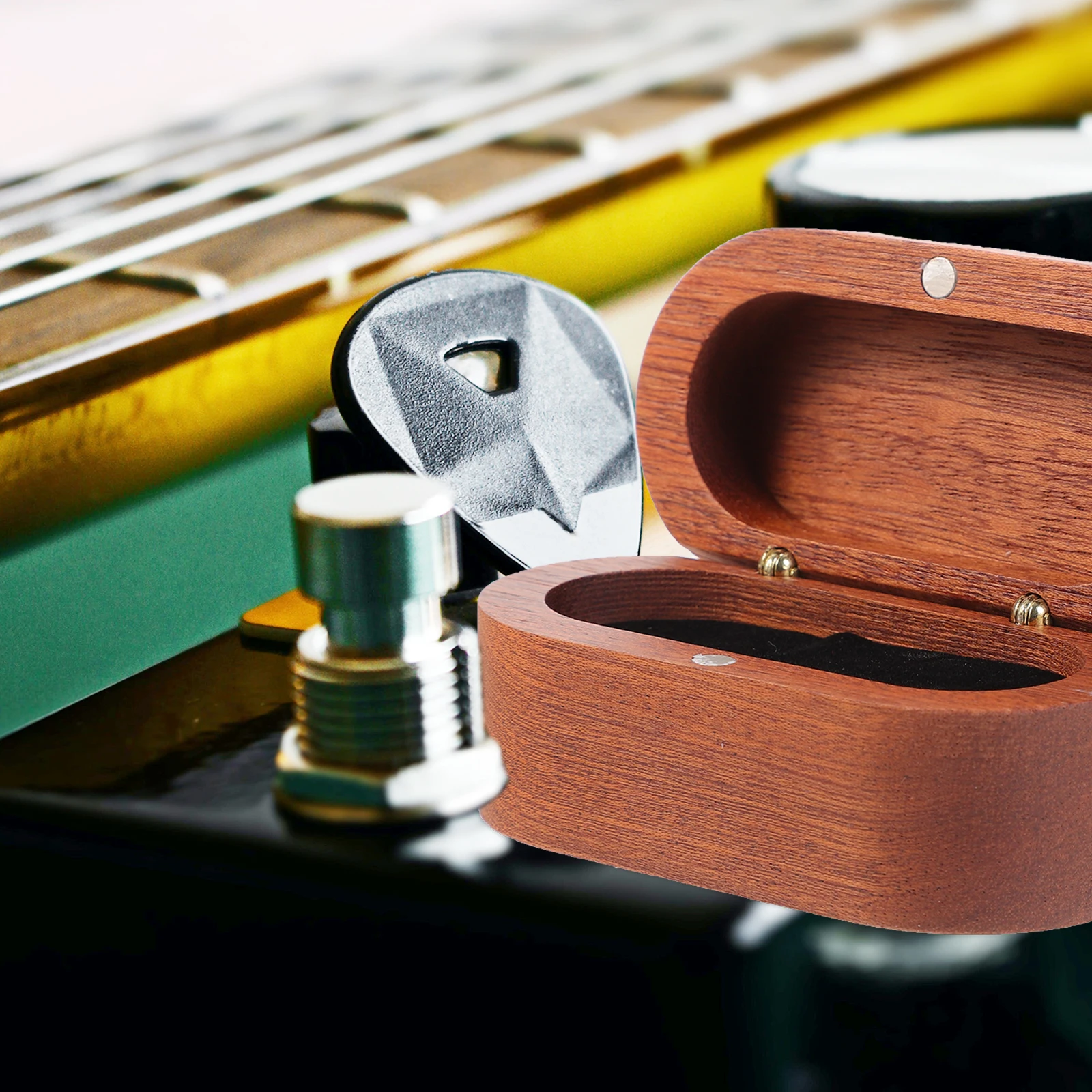 

Guitar Holder Picks Accessories Case for Electric Holding Container Display Storage