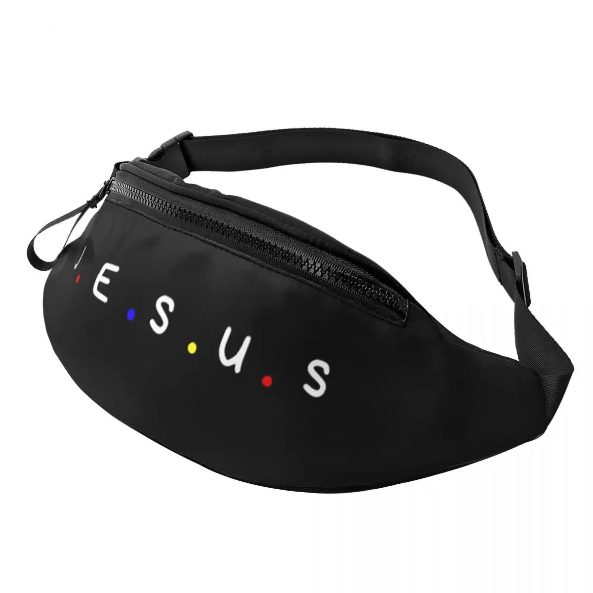 

Fashion Jesus Christian Fanny Pack for Cycling Camping Women Men Religious Faith Crossbody Waist Bag Phone Money Pouch