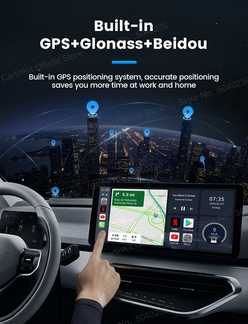 2026 CarlinKit Smart CarPlay Ai Box Android 13, unterstützt Netflix YouTube Split Screen Wireless Android Auto & CarPlay Smart TV Box – Detail 12