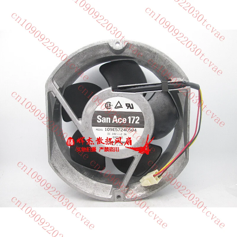 

For SAnyo 109E5724C504 24V2.3A 17cm 3-wire aluminum frame cooling fan